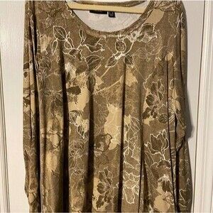 Susan Graver Tunic Top with Button Sleeves